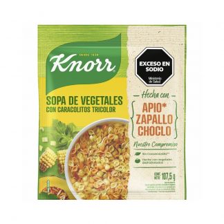 Sopa Casera Vegetales con Caracoles Tricolor Knorr 107 gr