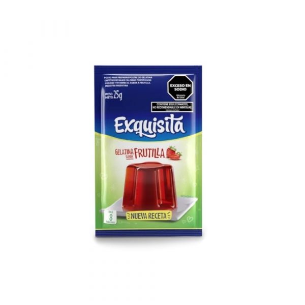 Gelatina Exquisita Light Frutilla 25 gr
