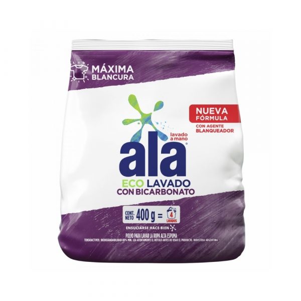 Jabón Ala Regular Ecolavado con Bicarbonato 400 gr