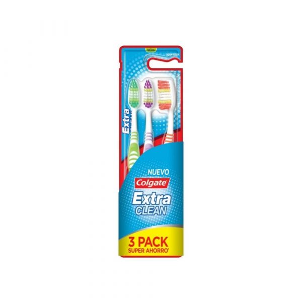 Cepillo Colgate Extra Clean Pack 3 unidades