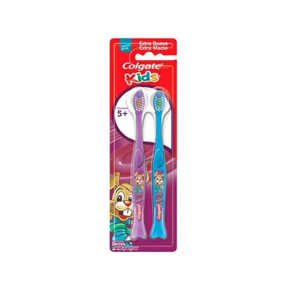 Cepillo Colgate Kids Rabbits 5+ 2 unidades