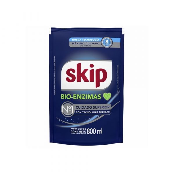 Jabón Skip Líquido Bio-Enzimas 800 ml DP