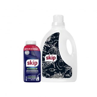 Jabón Skip Líquido Matic Bio Enzima 500 ml + Botella 3 lt