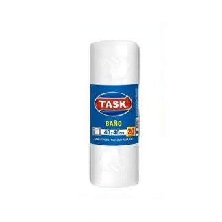 Bolsas Task Blanca Baño 40 x 40 x 20 un. Rollo