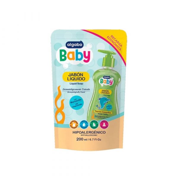 Jabón Líquido Algabo Baby Hipoalergénico 200 ml DP