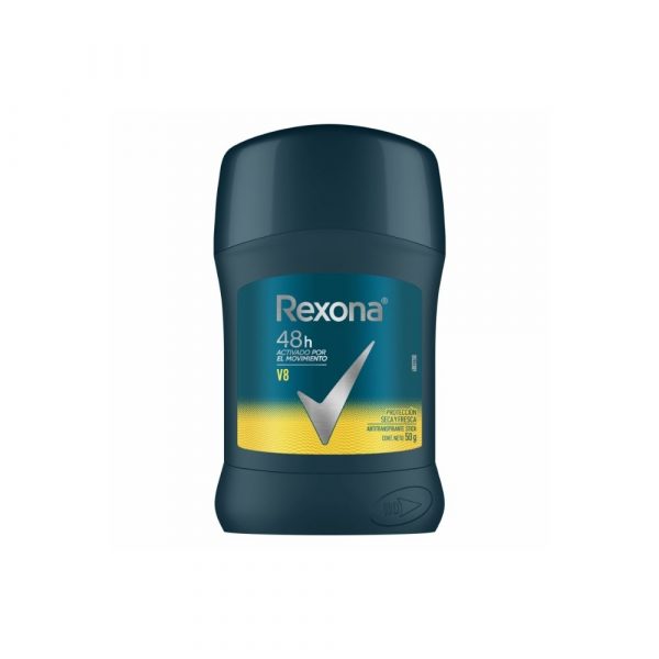 Desodorante Rexona Barra Men V8 48 hs 50 gr