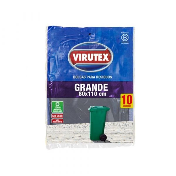 Bolsas Virutex Plana G 80 x 110 x 10 un.