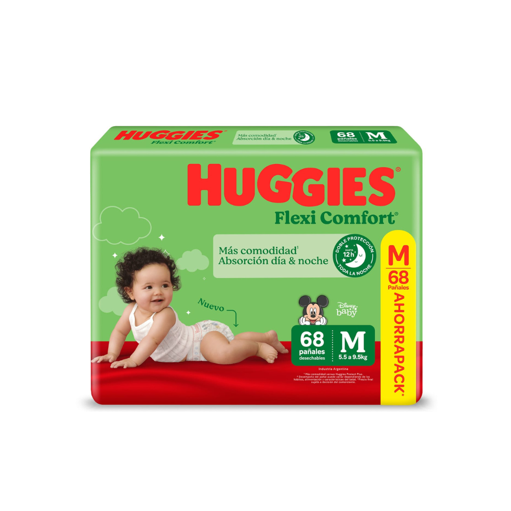 Pañal Huggies Flexi Comfort Ahorro Disney M x 68 unidades