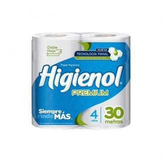 Papel Higiénico Higienol DH Premium con Tecnología y Aloe 4 unid x 30 mts