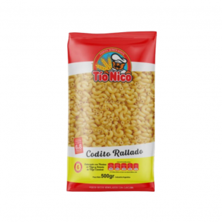 Fideos Tío Nico Codito Rayado 500 gr