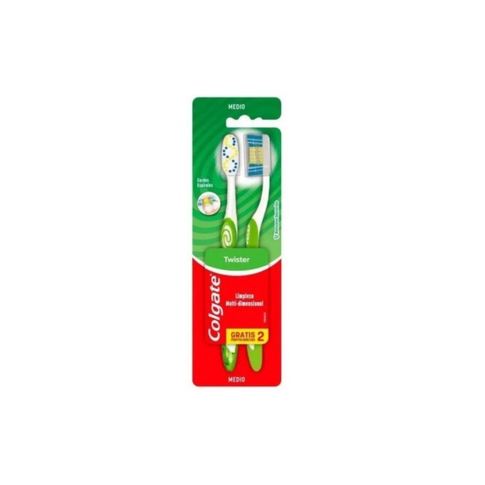 Cepillo Colgate Twister con Portacabeza Pack 2 unidades