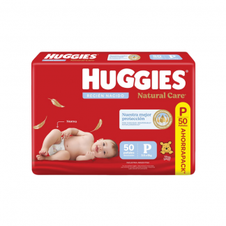 Pañal Huggies Natural Care P x 50 unidades