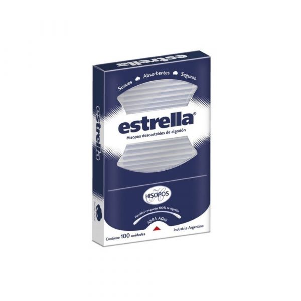Hisopos Estrella Estuche 100 unidades