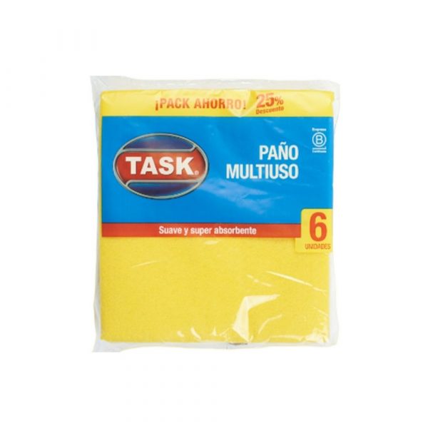 Paño Task Multiuso Super Absorbente 6 unidades