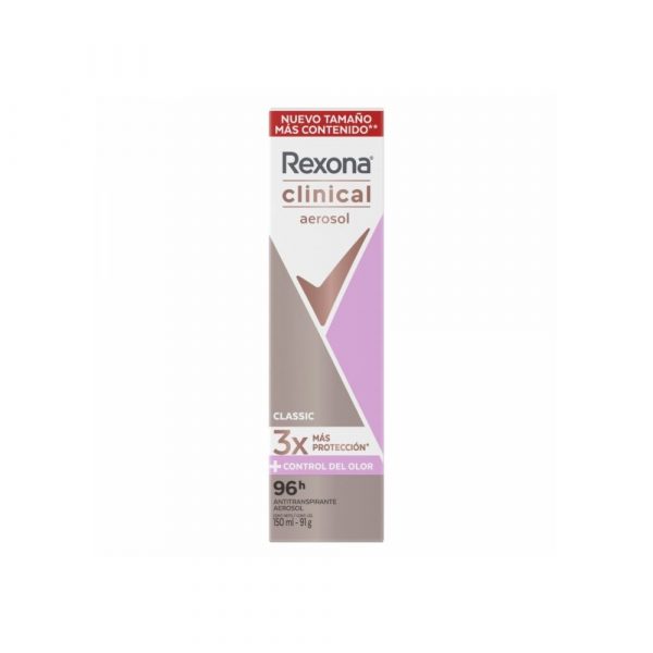 Desodorante Rexona Antitranspirante Women Clinical Classic 96 hs 150 ml