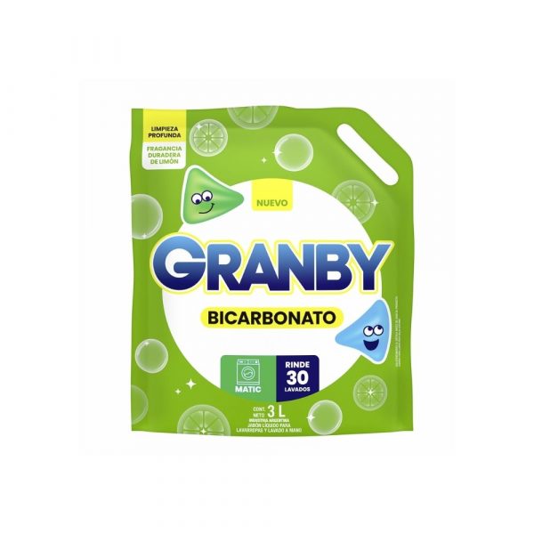 Jabón Granby Líquido Limón con Bicarbonato 3 lt DP