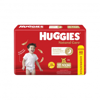 Pañal Huggies Natural Care Tec. Xtra-Care XXXG x 48 unidades