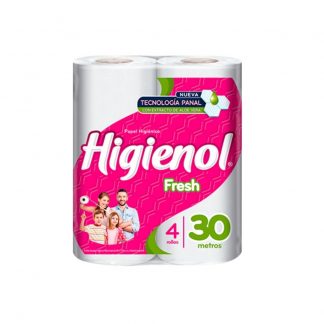 Papel Higiénico Higienol Fresh Panal con Aloe Vera 4 unid x 30 mts