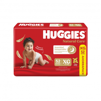 Pañal Huggies Natural Care Tec. Xtra-Care XG x 52 unidades