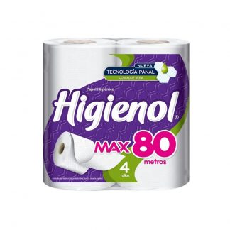 Papel Higiénico Higienol Max Panal con Aloe 4 unid x 80 mts