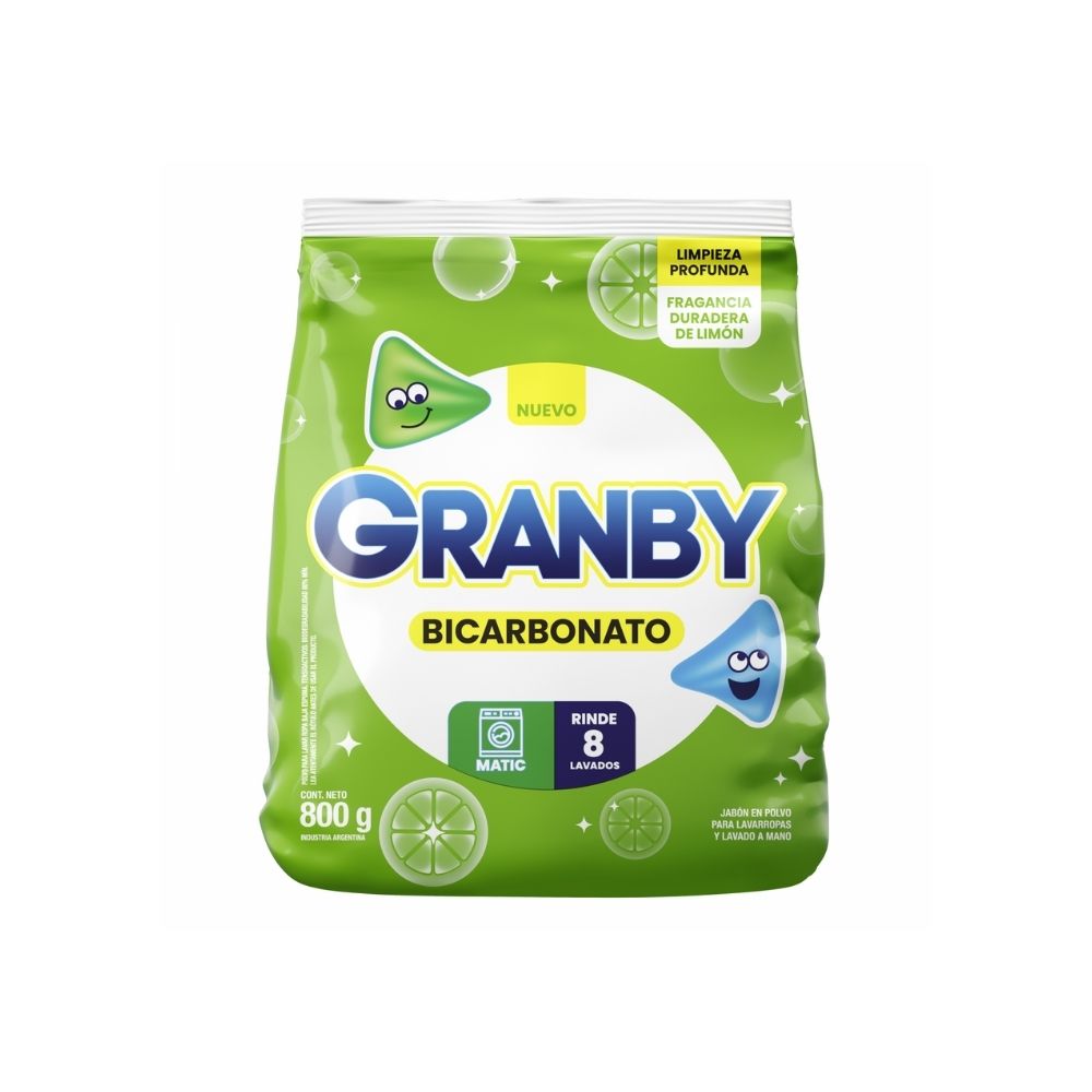 Jabón Granby Matic Limón con Bicarbonato 800 gr