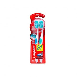 Cepillo Colgate 360 Luminous White Mediano 2 unidades
