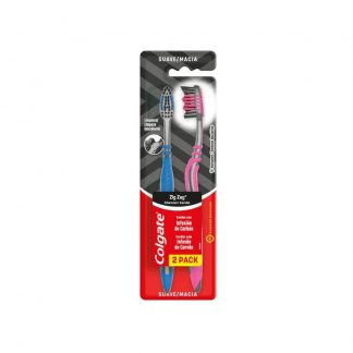 Cepillo Colgate Zig Zag Carbon Suave 2 unidades