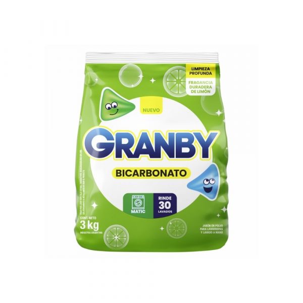 Jabón Granby Matic Limón con Bicarbonato 3 kg
