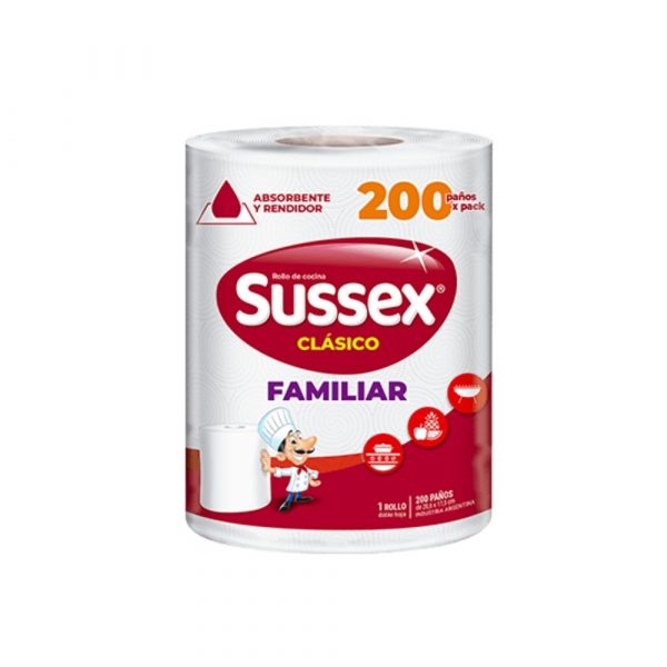 Rollo de Cocina Sussex Megarollo 200 Paños