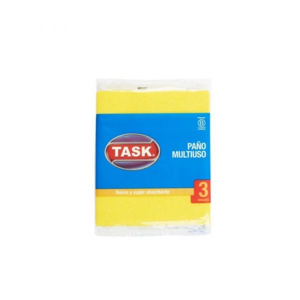 Paño Task Amarillo Multiuso 3 unidades