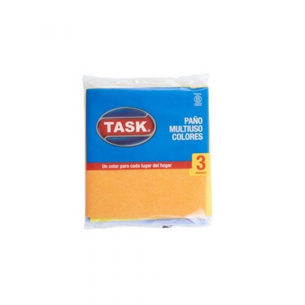 Paño Task Multiuso Colores 3 unidades