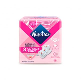 Toallas Nosotras Clásicas Suave (Cur-V) 8 unidades