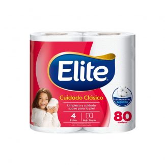 Papel Higiénico Elite H.S. con Extracto de Algodón 4 unid x 80 mts