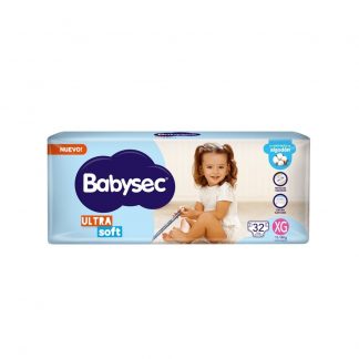 Pañal Babysec Ultra Soft Hiperpack XG x 32 unidades