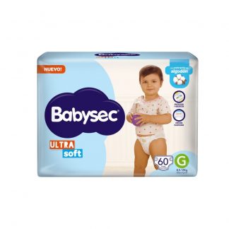 Pañal Babysec Ultra Soft Superpack G x 60 unidades