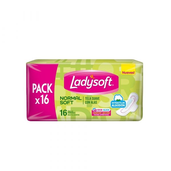 Toallas Ladysoft Normal Soft Pack Ahorro 16 unidades
