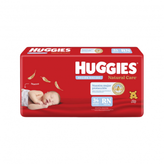 Pañal Huggies Natural Care Absorción Reforzada RN x 34 unidades