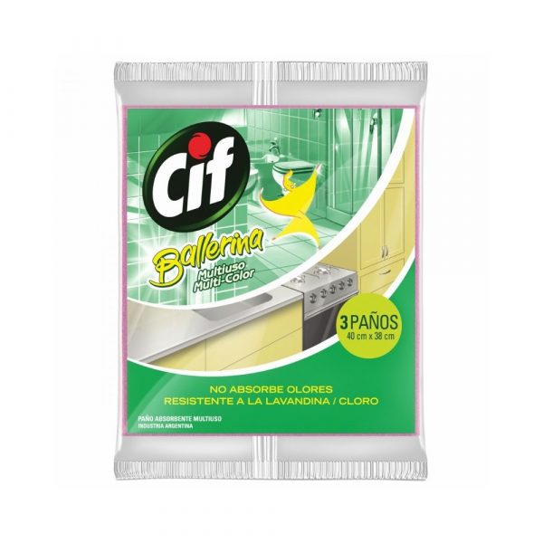 CIF Ballerina Antibacterial Multiuso 3 Paños
