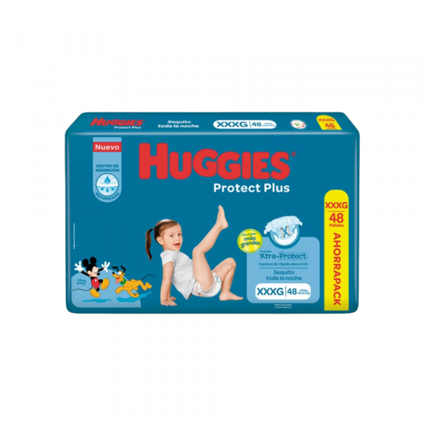 Pañal Huggies Protect Plus Pack Ahorro XXXG x 48 unidades