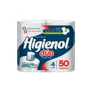 Papel Higiénico Higienol DH Duo Panal 4 unid x 50 mts