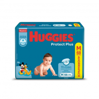 Pañal Huggies Protect Plus Pack Ahorro M x 68 unidades