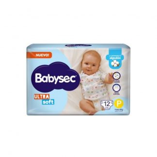 Pañal Babysec Ultra Soft Regulares P x 12 unidades
