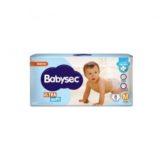 Pañal Babysec Ultra Soft Regulares M x 8 unidades