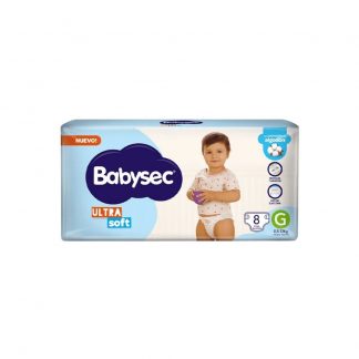 Pañal Babysec Ultra Soft Regulares G x 8 unidades
