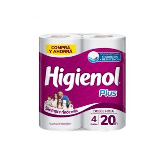 Papel Higiénico Higienol DH Plus 4 unid x 20 mts