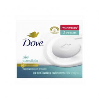 Jabón Dove Piel Sensible 3 unid x 90 gr