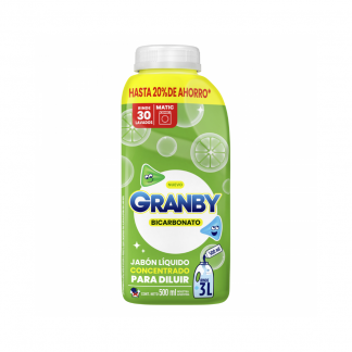 Jabón Granby Líquido P/Diluir C/Bicarbonato 500 ml
