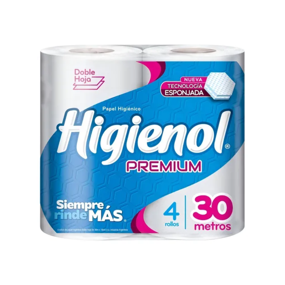 Papel Higiénico Higienol DH Premium 4 x 30 mt