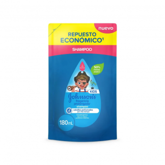 Shampoo Johnson’s Fragancia Prolongada Repuesto 180 ml