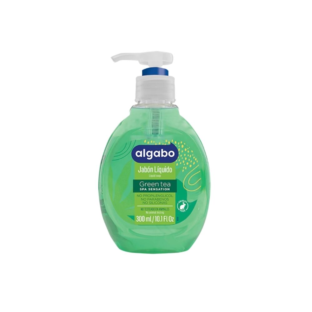 Jabón Líquido Algabo con Pico Green Tea 300 ml
